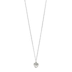 Saint Laurent Metal Heart Necklace Silver