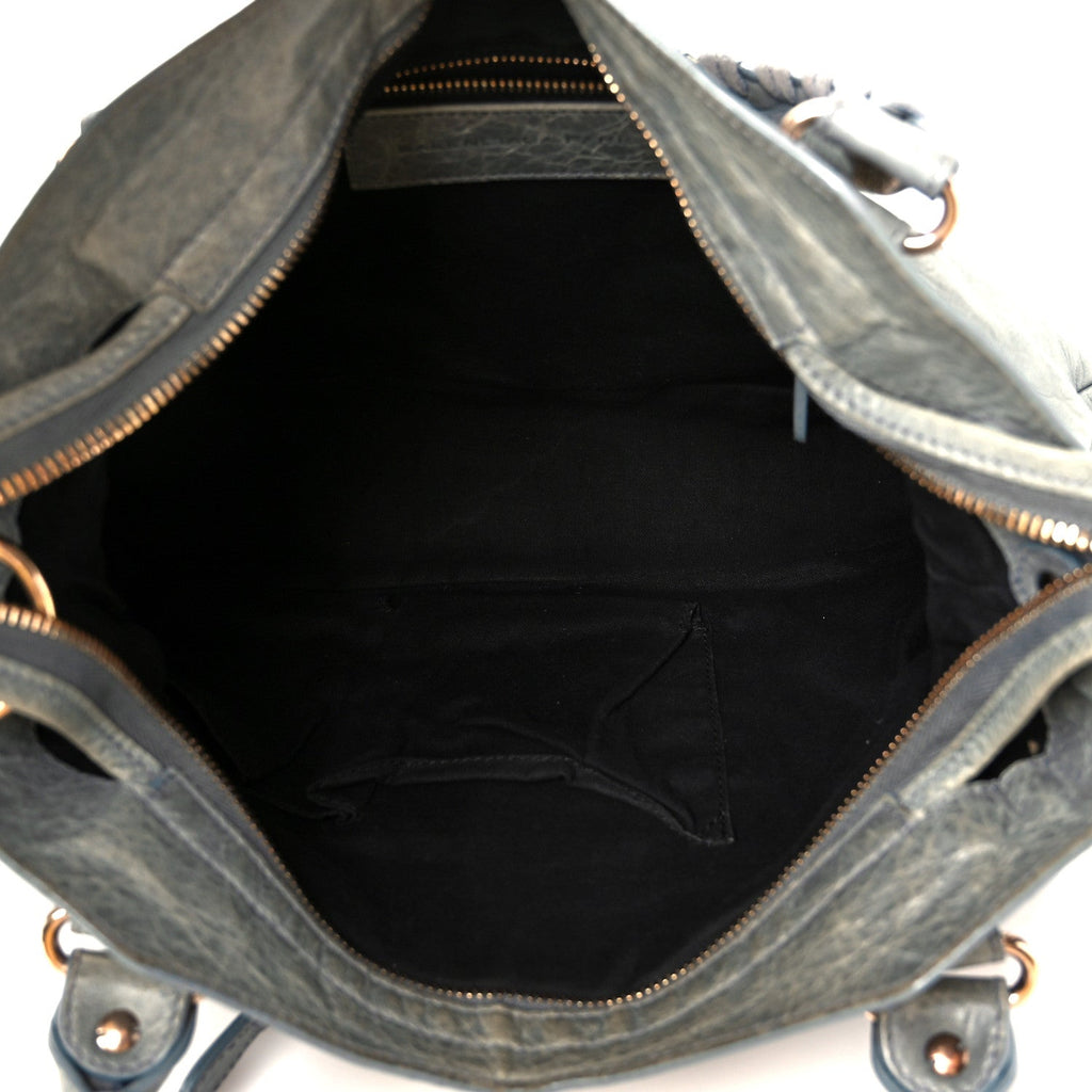 Balenciaga Agneau Giant 12 Rose Gold Hardware Town Ardoise