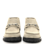 Gucci Suede Mens Horsebit Ankle Boots 8.5 Beige