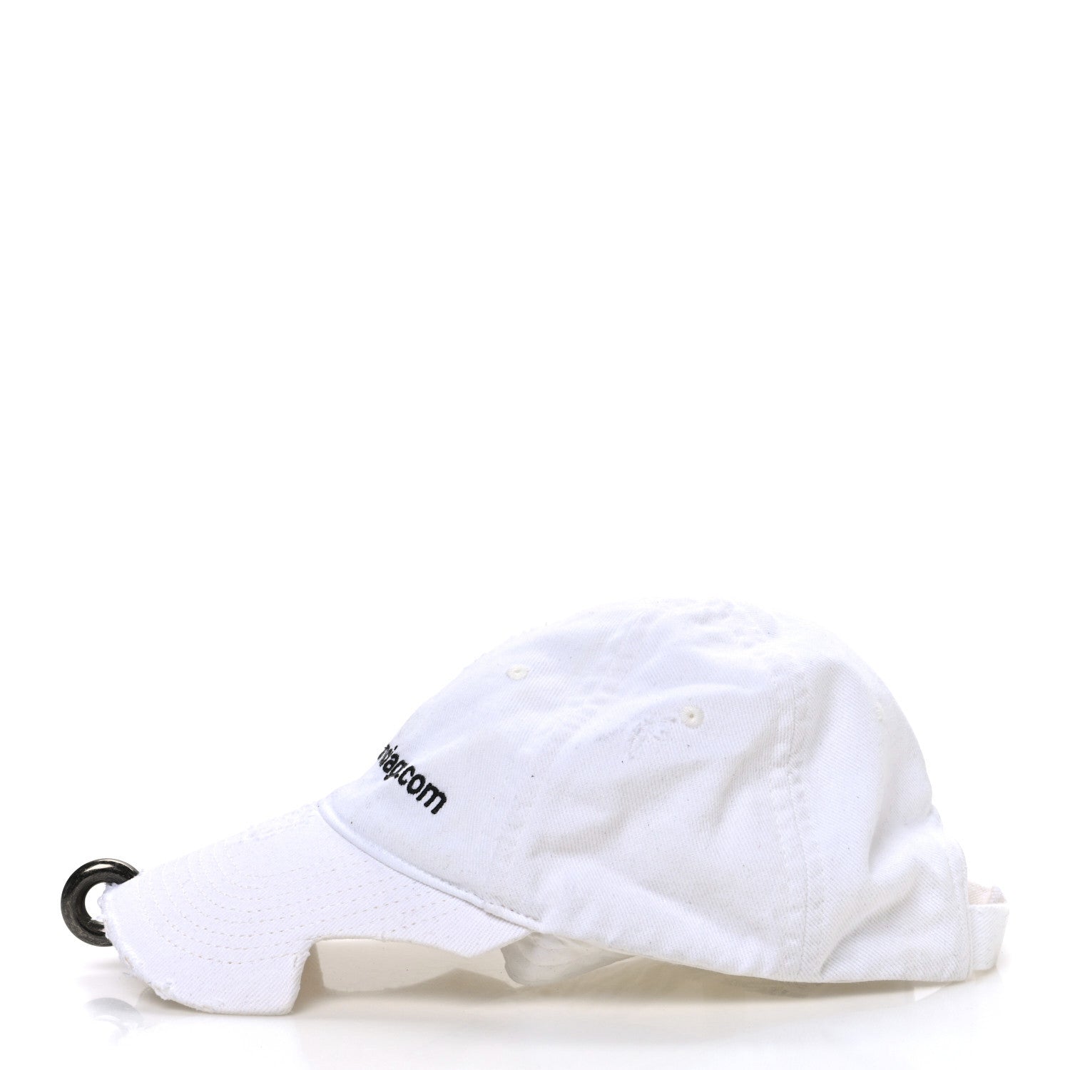 Balenciaga Cotton Drill Logo Baseball Cap S White