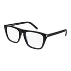 Saint Laurent Eyeglasses Square Full Rim, Black Frame and Clear Demo Lenses Lens SL343003