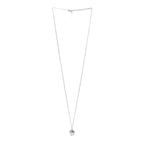 Saint Laurent Metal Heart Necklace Silver