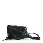 Balenciaga Faux Calfskin Fabric Sneakerhead Phone Crossbody Bag Black