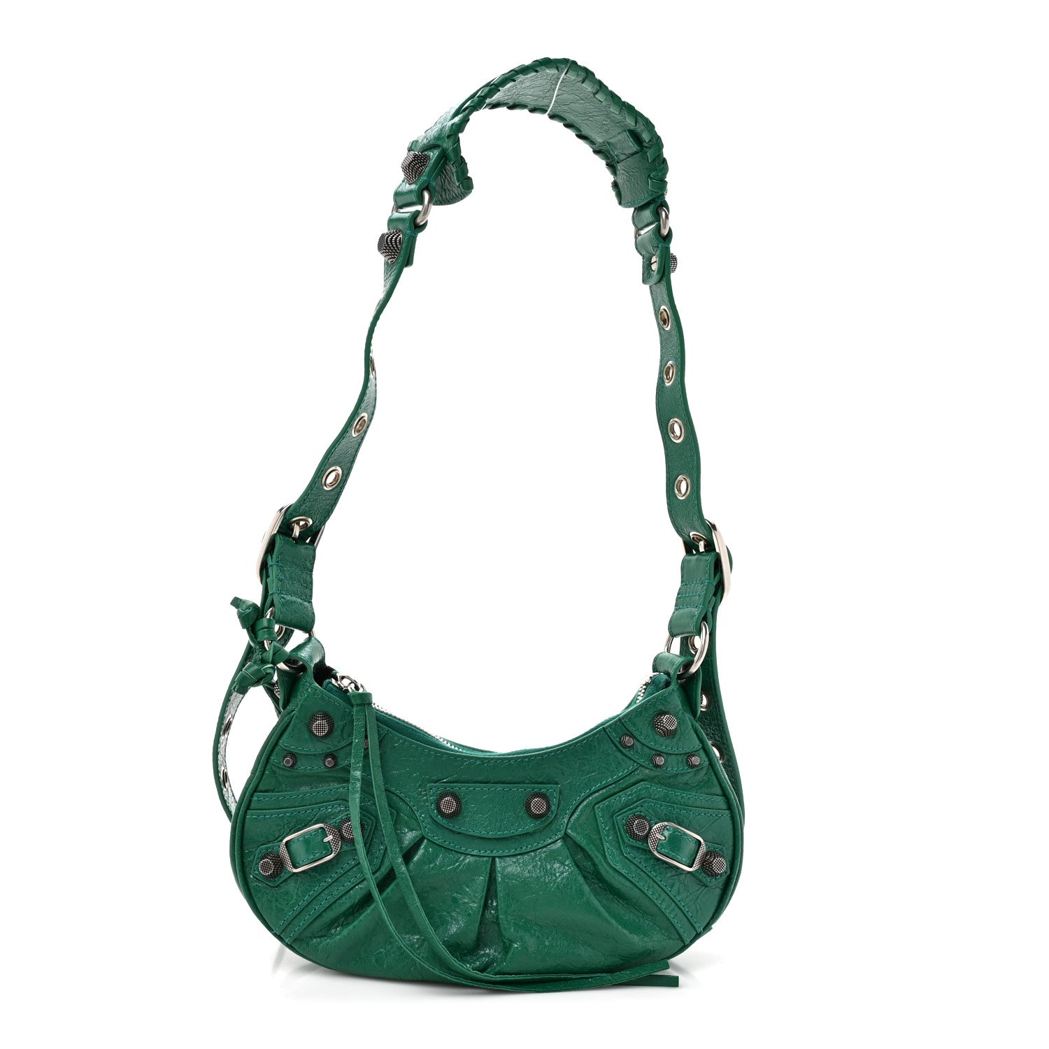 Balenciaga Agneau Arena Le Cagole Shoulder Bag XS Jade