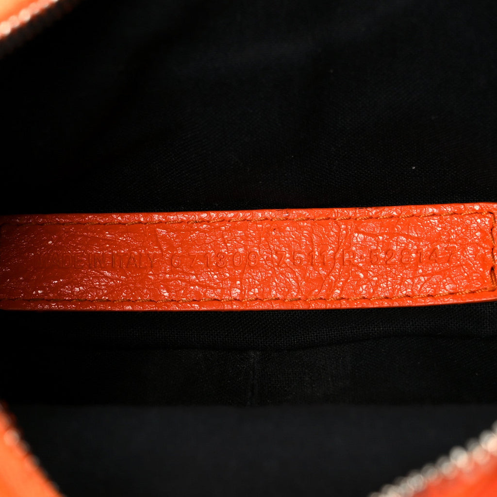 Balenciaga Agneau Arena Le Cagole Shoulder Bag XS Orange