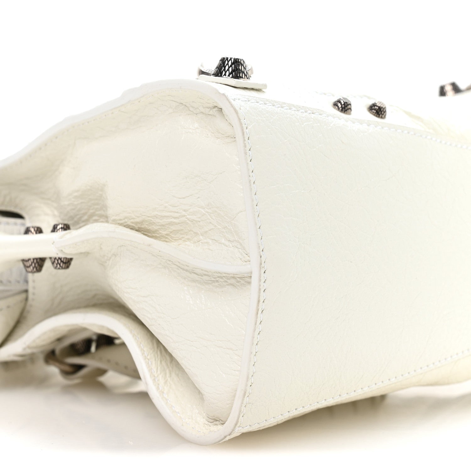 Balenciaga Agneau Arena Neo Cagole Handbag XS Optic White