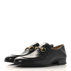 Gucci Goatskin Mens Horsebit Loafers 8.5 Black