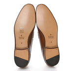 Gucci Betis Glamour Calfskin Horsebit Mens Jordaan Loafers 9 Fondente