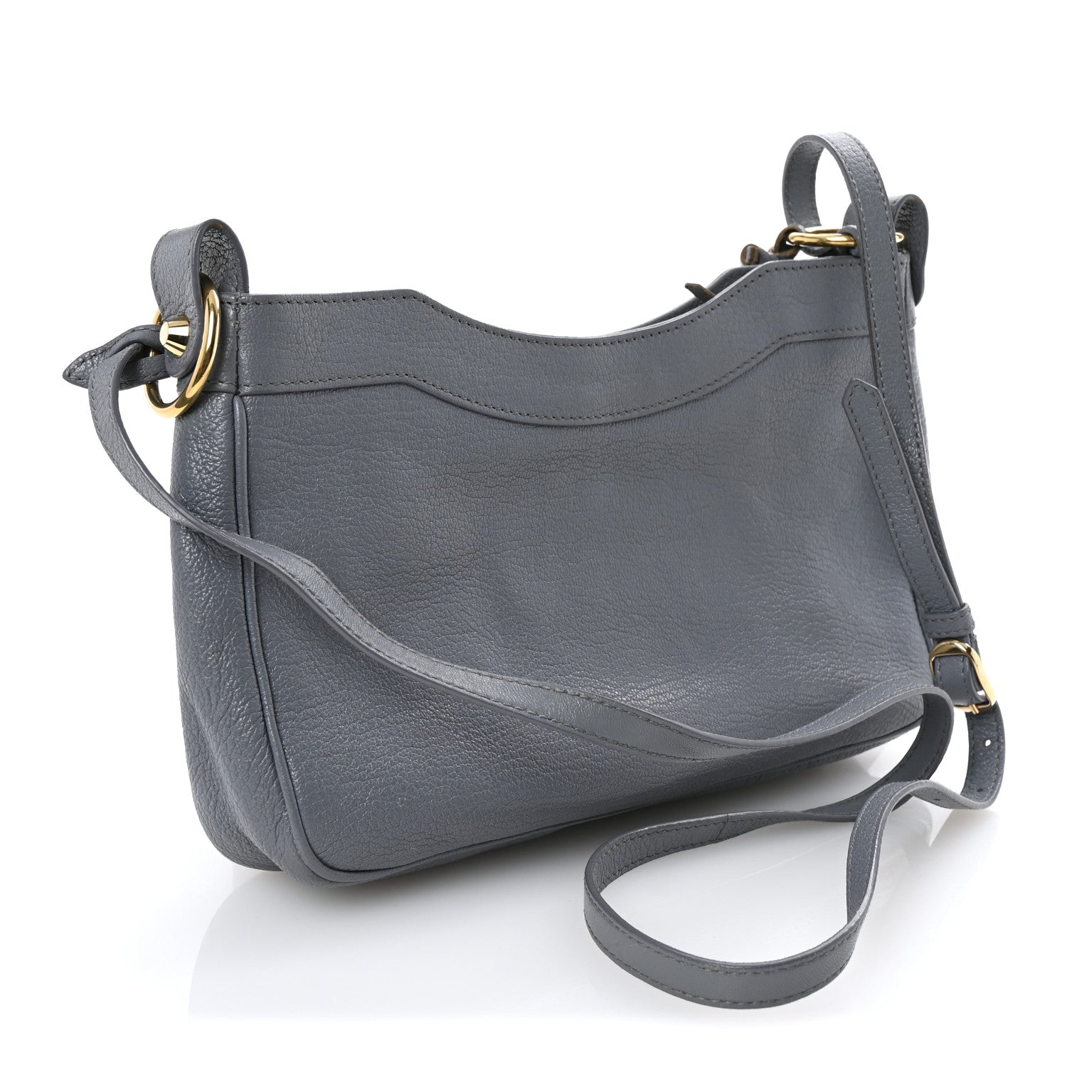 Balenciaga Chevre Gold Metallic Edge Hardware Hip Gris Acier
