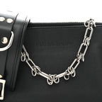 Balenciaga Calfskin Chain Cuff Wristlet Wallet Black