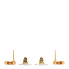 Chanel Pearl Studded CC Earrings Gold