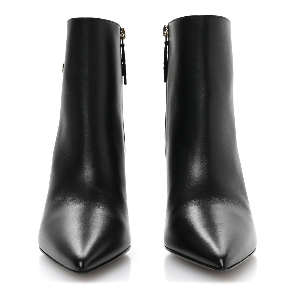 Gucci Calfskin Signoria Ankle Boots 36 Black
