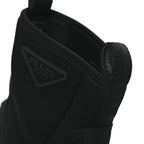 Prada Re-Nylon Gabardine Rubber Triangle Logo Womens Monolith 55mm Ankle Boots 38 Black