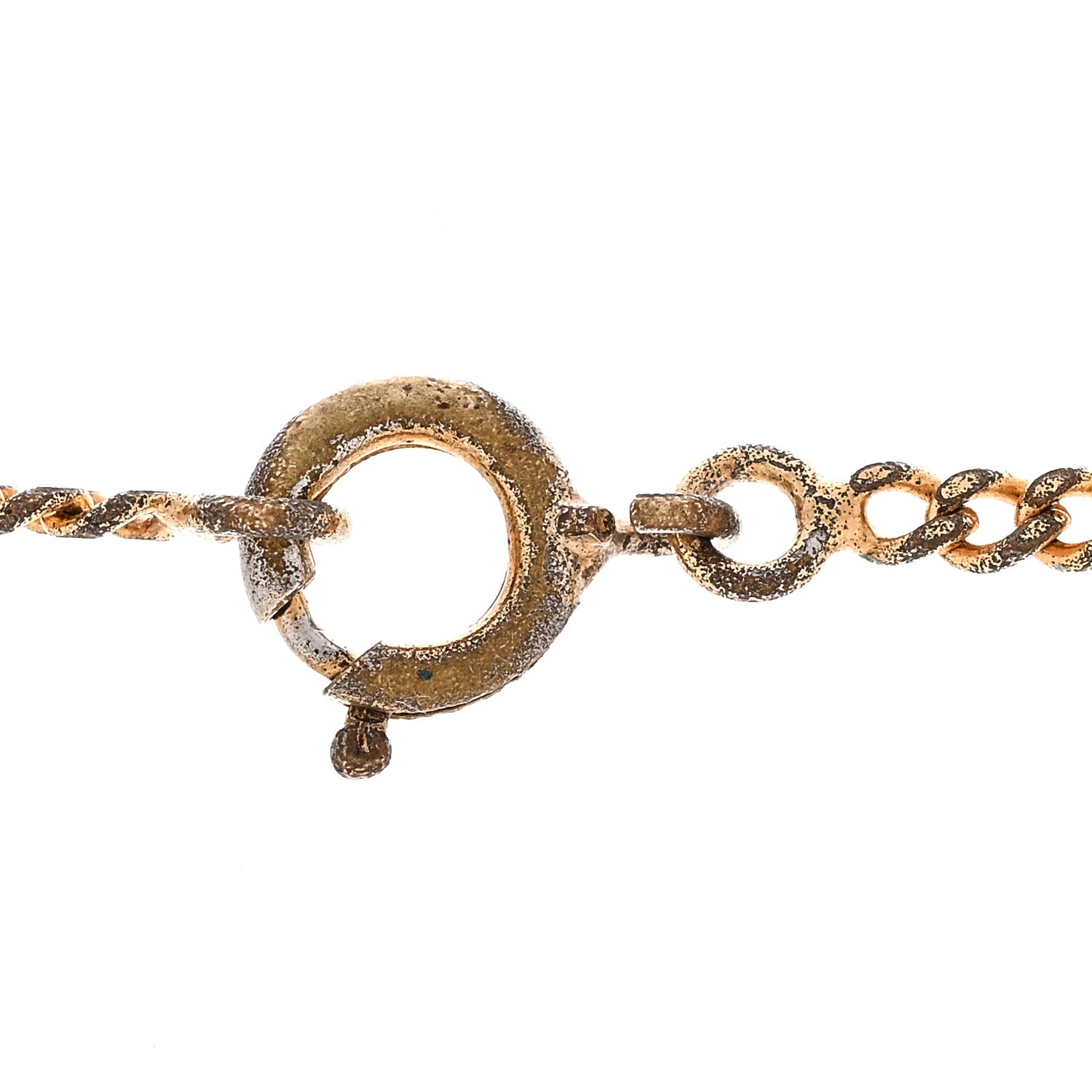Chanel Metal CC Round Pendant Necklace Gold