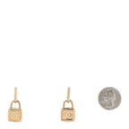 Chanel Metal CC Lock Drop Earrings Gold