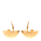 Saint Laurent Brass Double Half Ball Clip On Earrings Gold