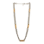 Christian Dior Metal Cannage Chain Link Necklace Gold Silver