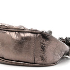 Balenciaga Metallic Agneau Arena Le Cagole Shoulder Bag XS Dark Bronze