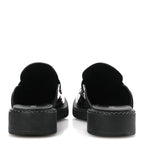Prada Spazzolato Triangle 40mm Loafer Mules 37 Black