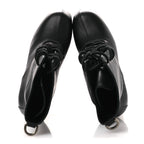 Saint Laurent Calfskin Mina Lace Up Platform Boots 40 Black