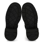 Chanel Lambskin Calfskin Quilted Lace Up Combat Boots 38 Black