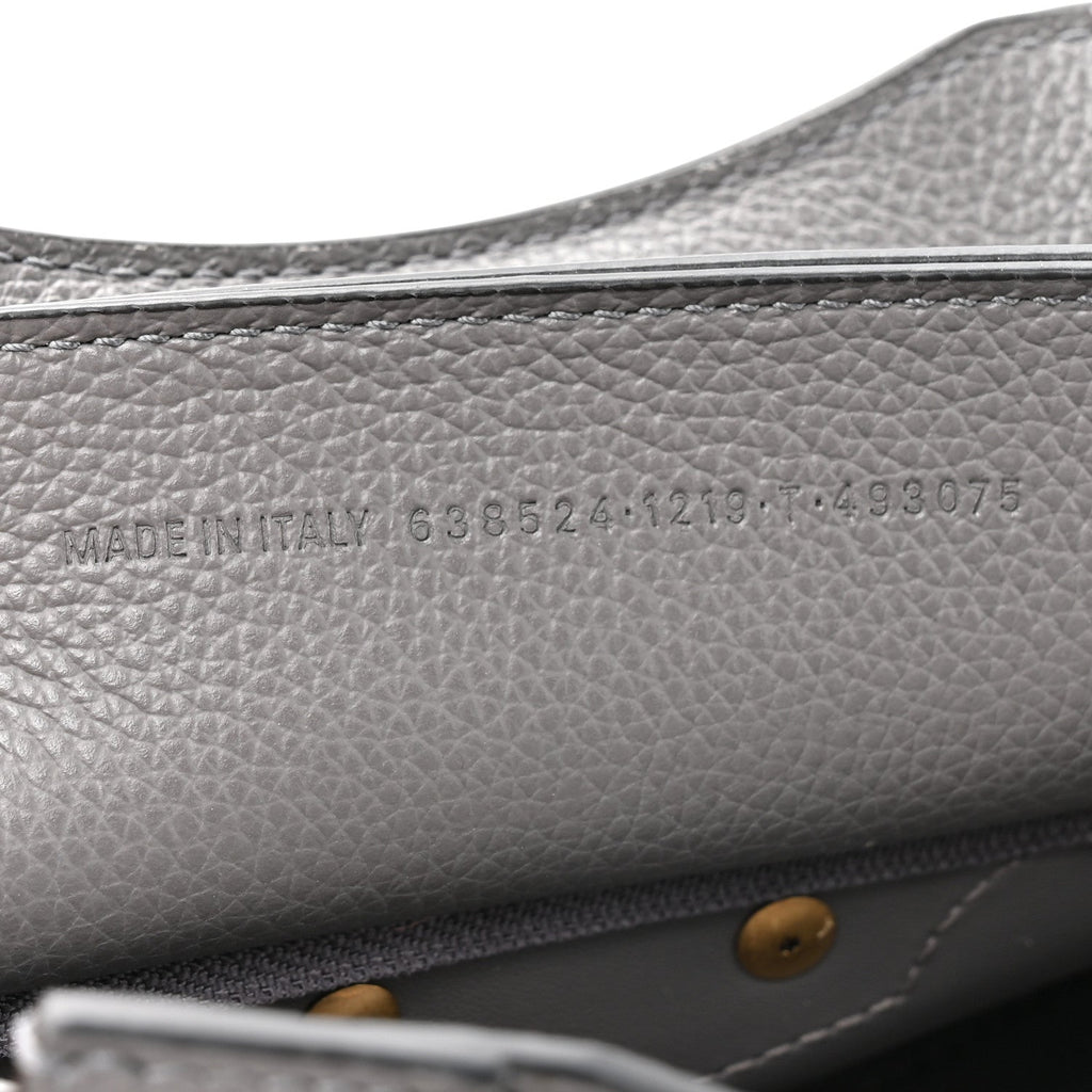 Balenciaga Grained Calfskin Neo Classic Gold Hardware Mini City Dark Grey