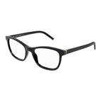 Saint Laurent Eyeglasses Cat Eye Full Rim, Black Frame and Clear Demo Lenses Lens SLM121001