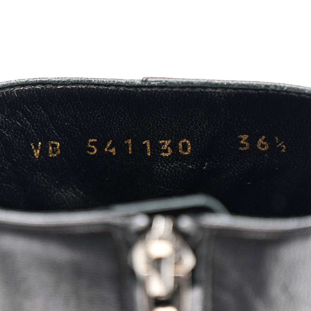 Saint Laurent Nappa Vendome Loulou Ankle Zip Boot 36.5 Black