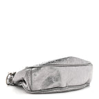 Balenciaga Metallic Agneau Arena Le Cagole Chain Shoulder Bag XS Silver