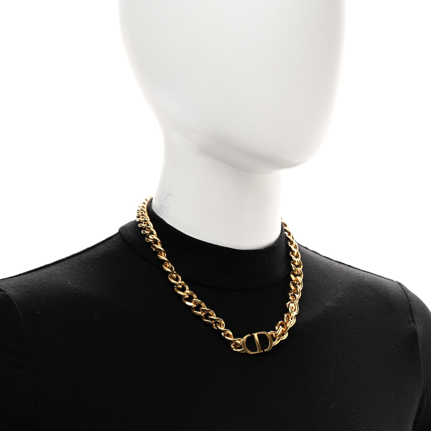 Christian Dior Metal 30 Montaigne Necklace Gold