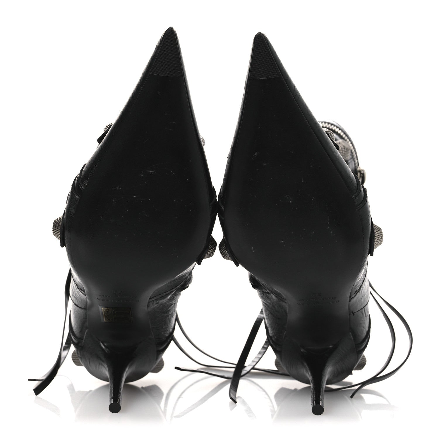 Balenciaga Agneau Arena Cagole 90mm Ankle Boots 39 Black