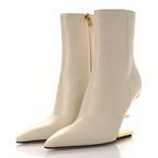 Fendi Nappa Fendi First 95mm Pointed Booties 39.5 White