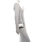 Balenciaga Metallic Calfskin Crocodile Embossed Hourglass Top Handle Bag Mini Silver