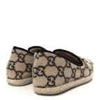 Gucci Covered Wool GG Monogram Mens Fria Horsebit Loafers 9 Beige Ebony Black Butterscotch