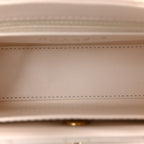 Chanel Shiny Aged Calfskin Quilted Nano Kelly Shopper White