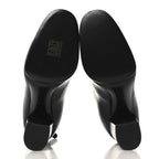 Chanel Shiny Crumpled Calfskin CC Cap Toe Ankle Boots 35.5 Black