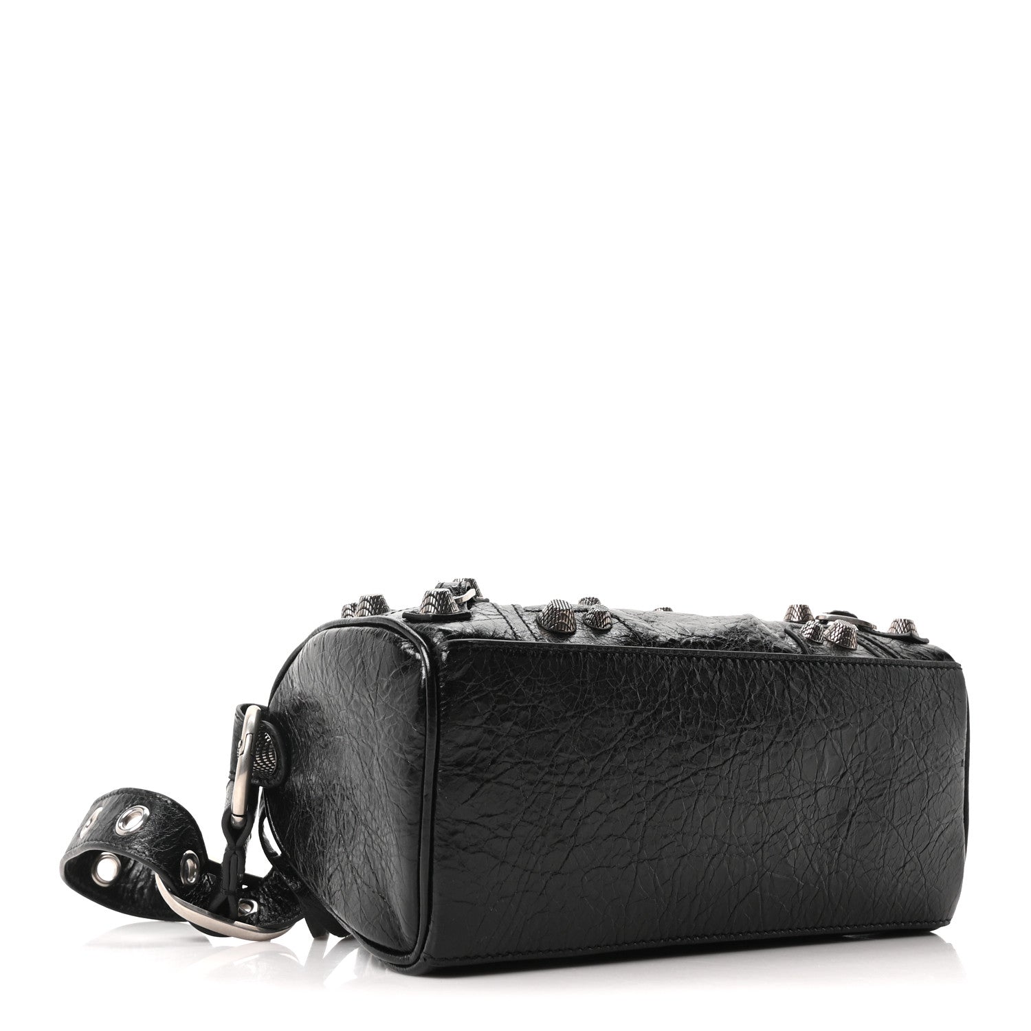 Balenciaga Agneau Arena Mini Le Cagole Duffle Crossbody Bag Black