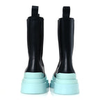 Bottega Veneta Calfskin Womens The Tire Chelsea Boots 39 Black Flannel