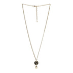 Gucci Metal Enamel Blondie Pendant Necklace Gold Black