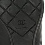 Chanel Mixed Fibers Lambskin Patent Calfskin Convertible High Boots 38.5 Black