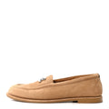 Chanel Suede Calfskin CC Loafers 41 Dark Beige