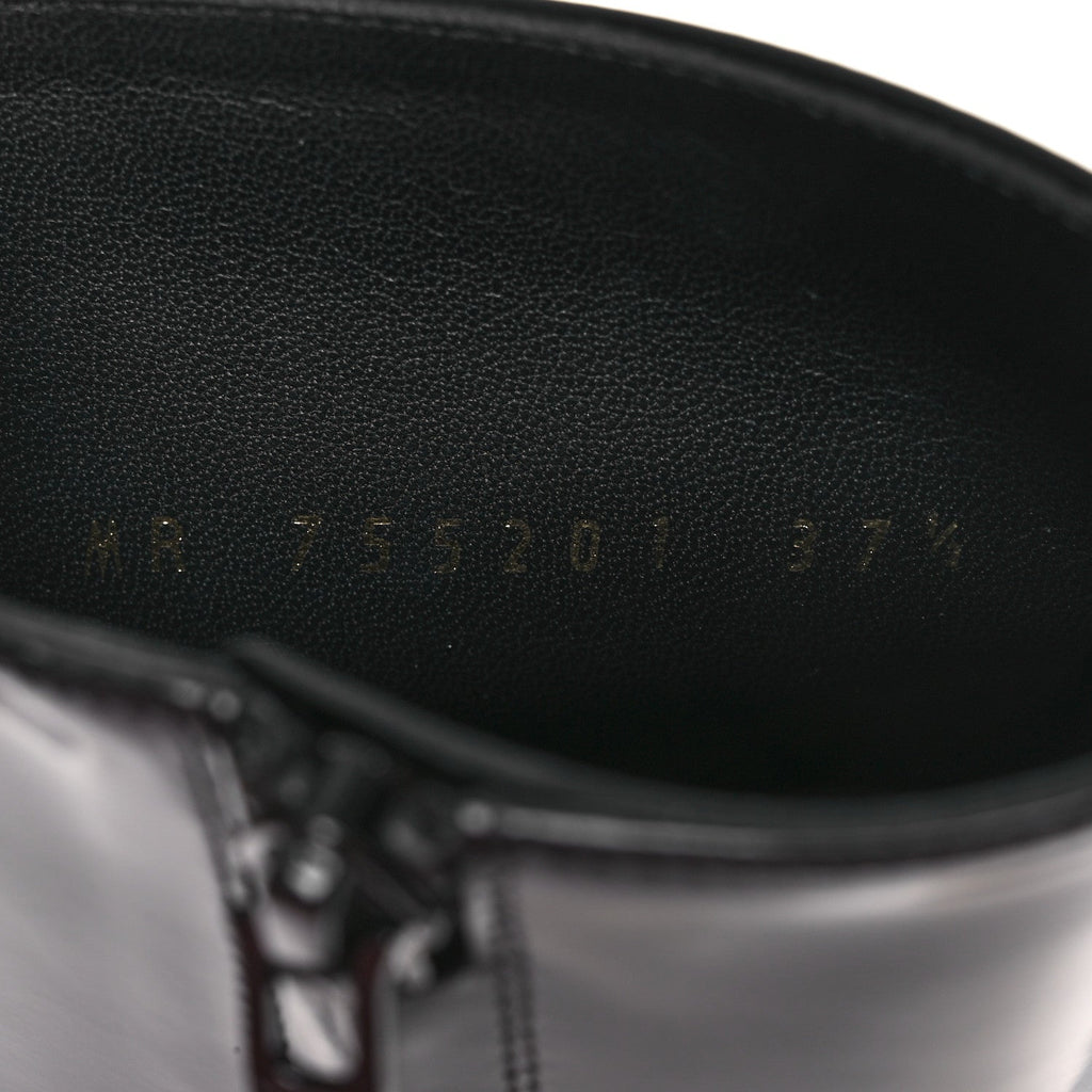 Saint Laurent Vitello Marilyn Auteuil 105 Ankle Zip Boots 37.5 Black