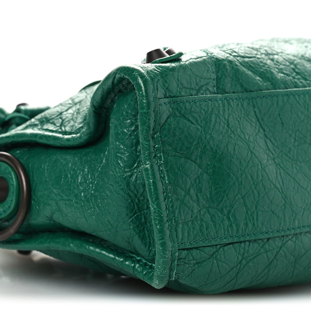 Balenciaga Agneau Classic Hardware Mini City Green