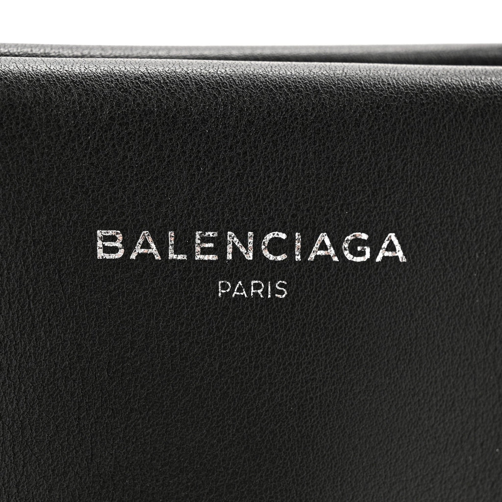 Balenciaga Calfskin XS Laundry Cabas Tote Black