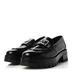 Chanel Calfskin Metal CC Loafers 40 Black