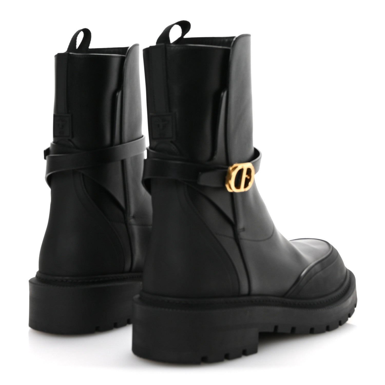 Christian Dior Calfskin Empreinte Ankle Boot 38 Black