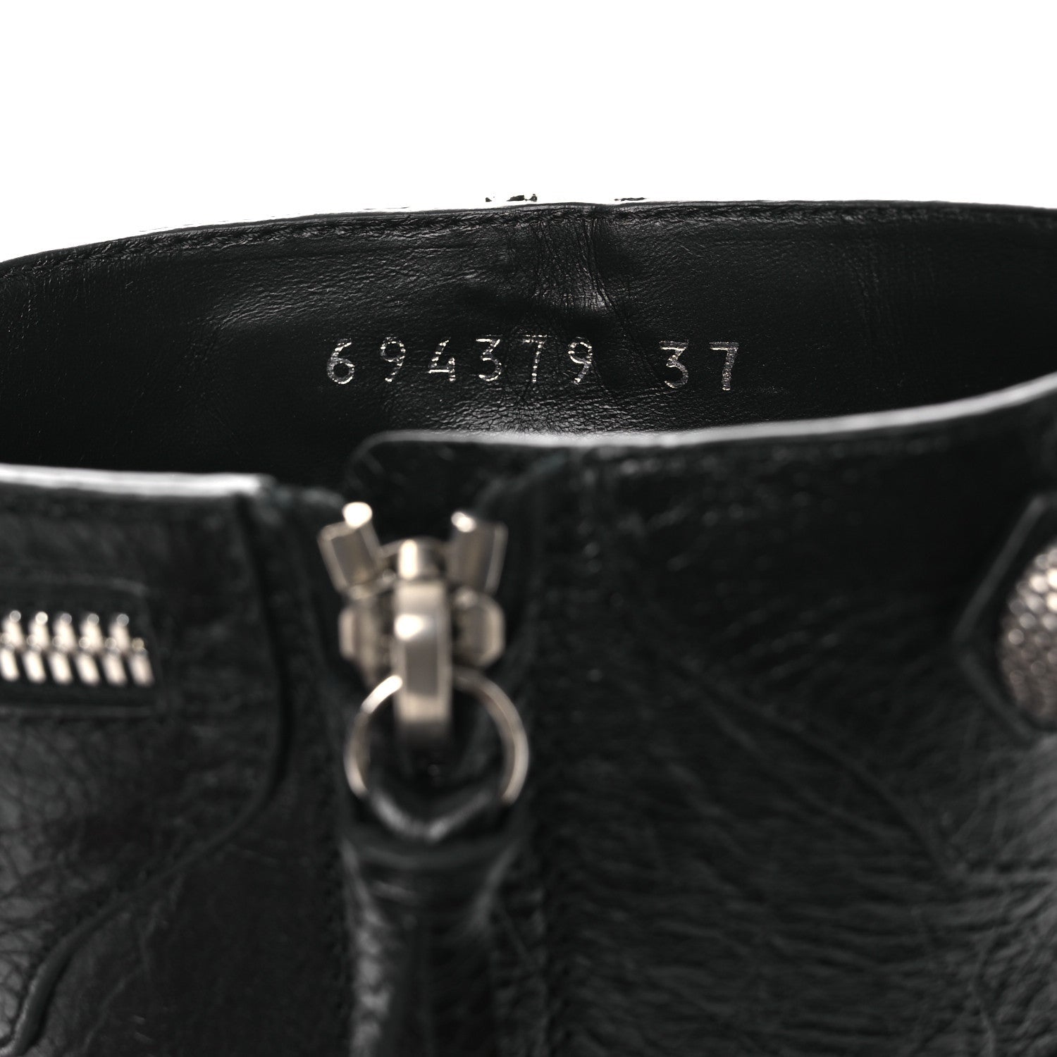 Balenciaga Agneau Arena Cagole 70mm Ankle Boots 37 Black
