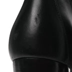 Saint Laurent Calfskin Mina Lace Up Platform Boots 40 Black