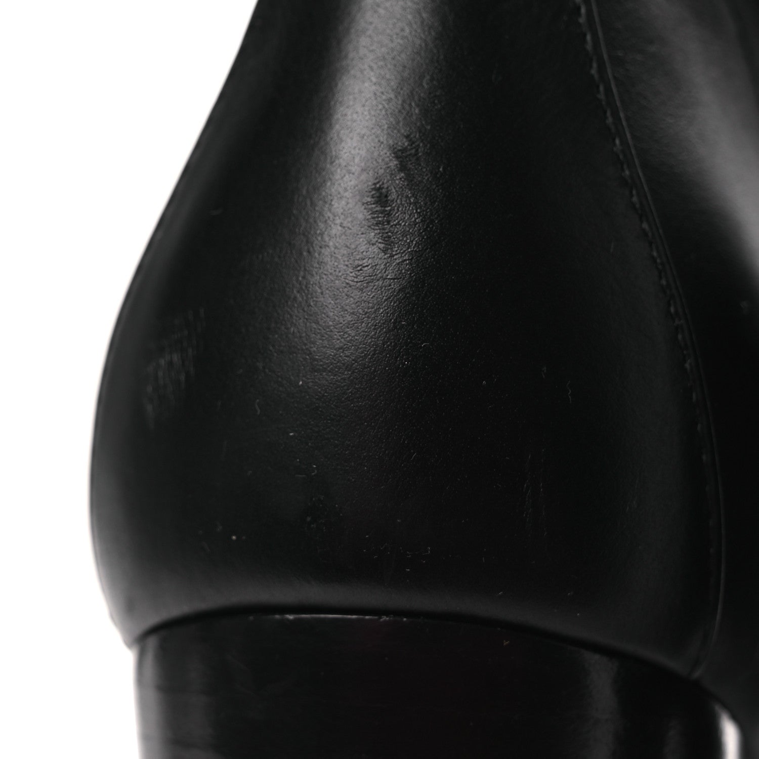Saint Laurent Calfskin Mina Lace Up Platform Boots 40 Black