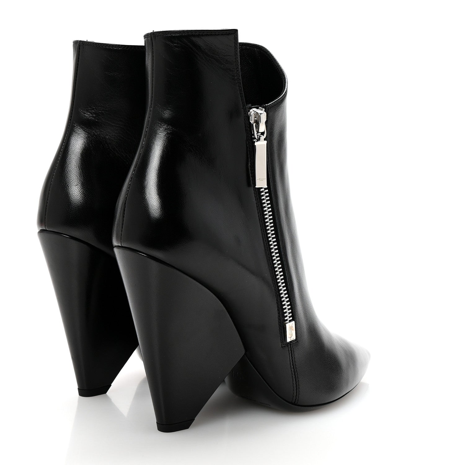 Saint Laurent Calfskin Niki 85 Wedge Booties 39.5 Black